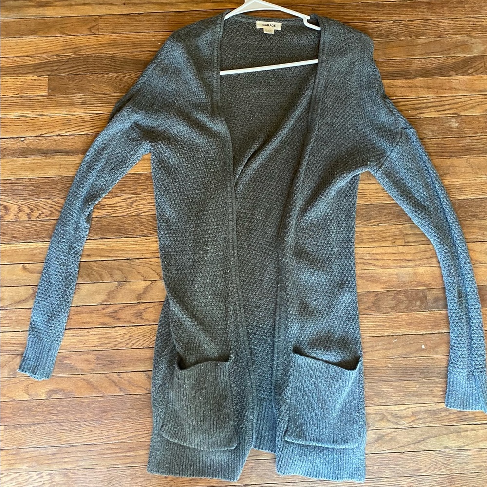 Long line gray sweater